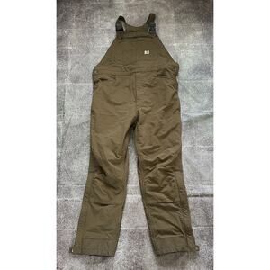 Men's Carhartt Super Dux Sherpa Lined Brown Double Knee Front Bib Overalls Sz XL